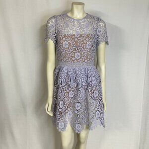 self-portrait lavender lace dress NWT size 6